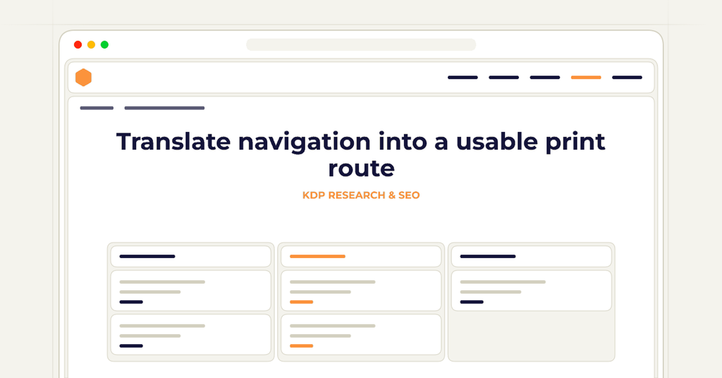 Symbolic publishing workflow for translate navigation into a usable print route