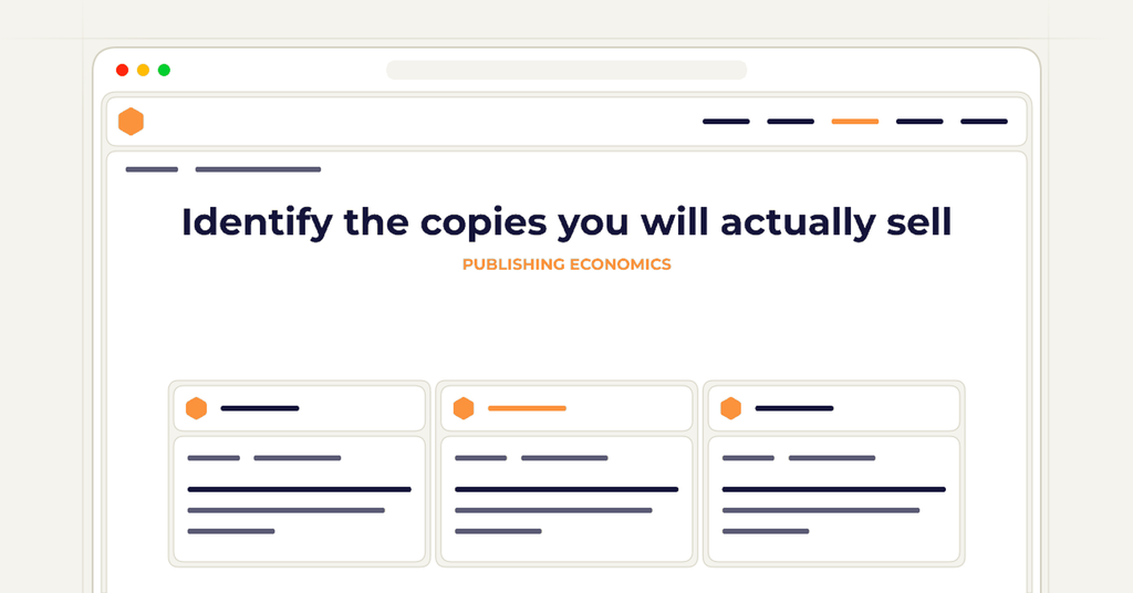 Symbolic publishing workflow for identify the copies you will actually sell