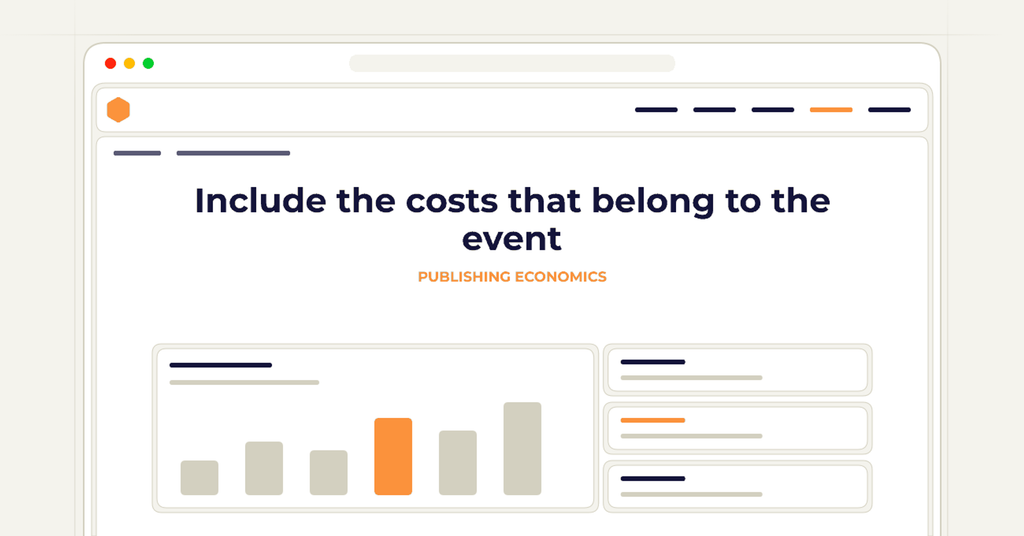Symbolic review checklist for include the costs that belong to the event