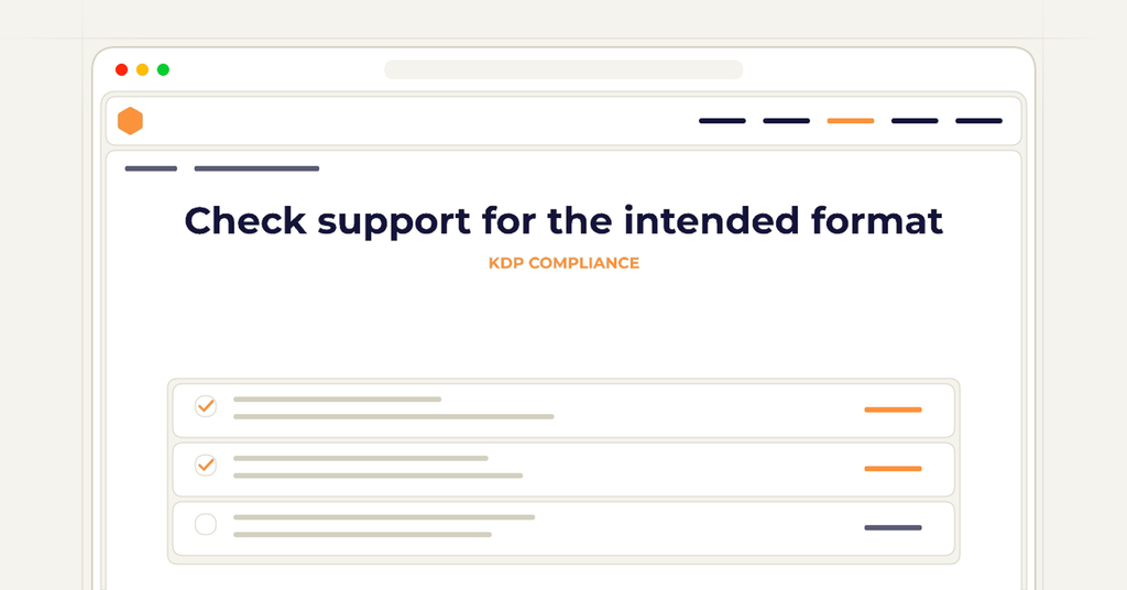 Symbolic review checklist for check support for the intended format