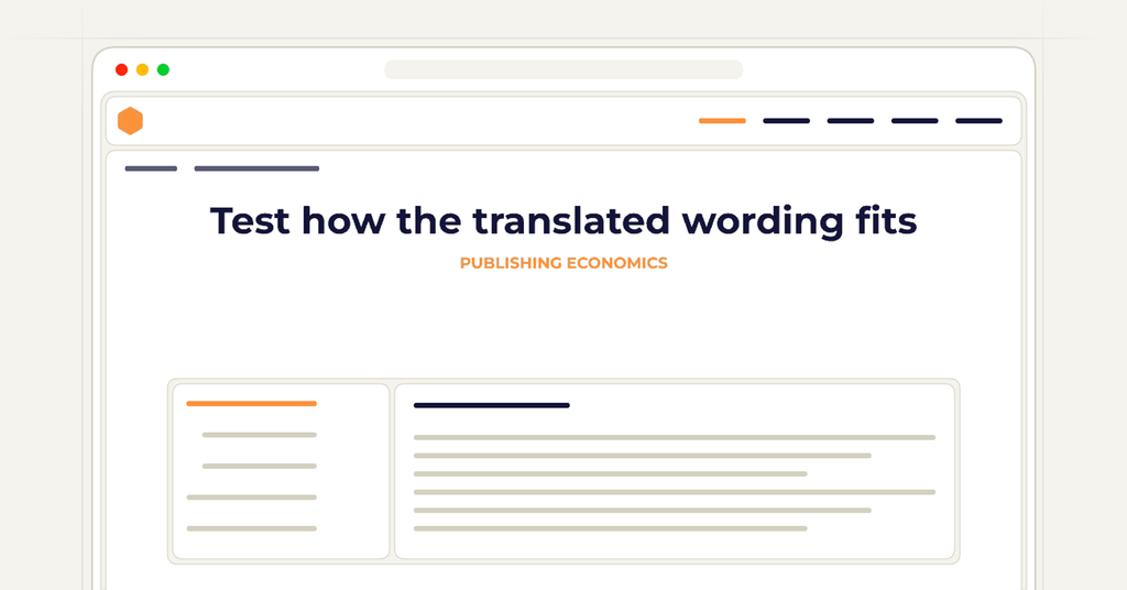 Symbolic review checklist for test how the translated wording fits