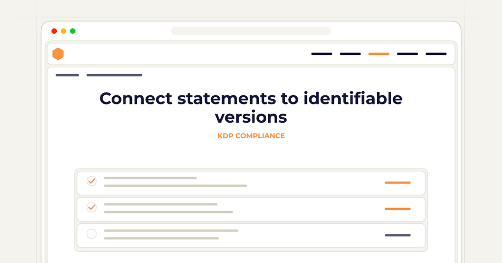 Symbolic publishing workflow for connect statements to identifiable versions