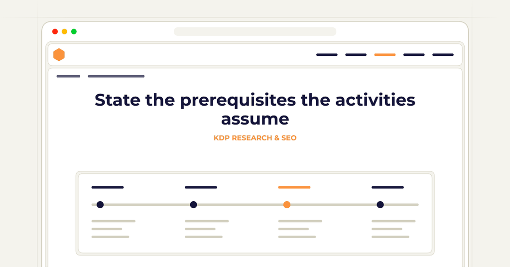 Symbolic publishing workflow for state the prerequisites the activities assume