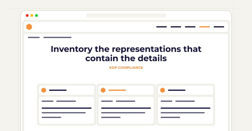 Symbolic publishing workflow for inventory the representations that contain the details