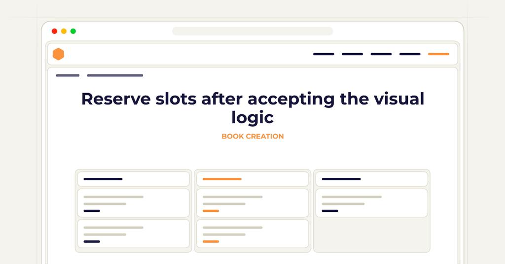 Symbolic review checklist for reserve slots after accepting the visual logic