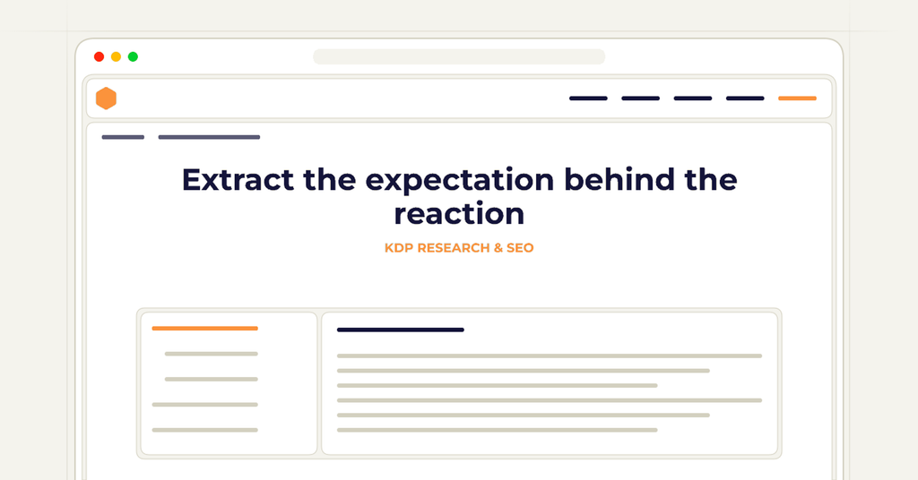 Symbolic publishing workflow for extract the expectation behind the reaction