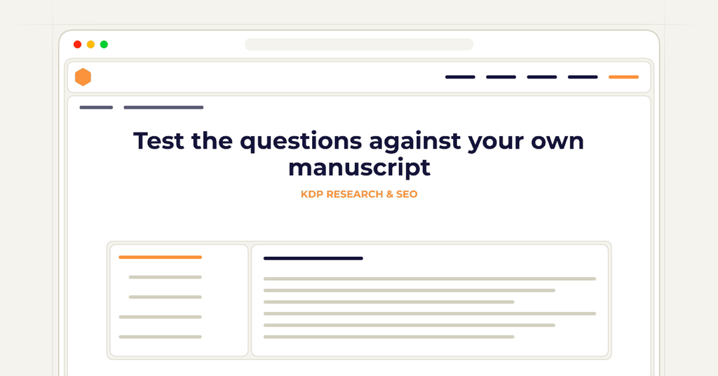 Symbolic review checklist for test the questions against your own manuscript