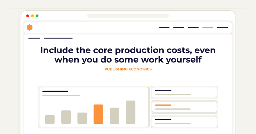 Symbolic publishing workflow for include the core production costs, even when you do some work yourself