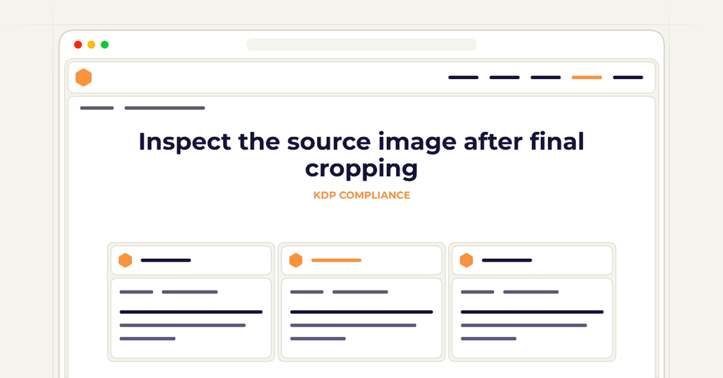 Symbolic review checklist for inspect the source image after final cropping
