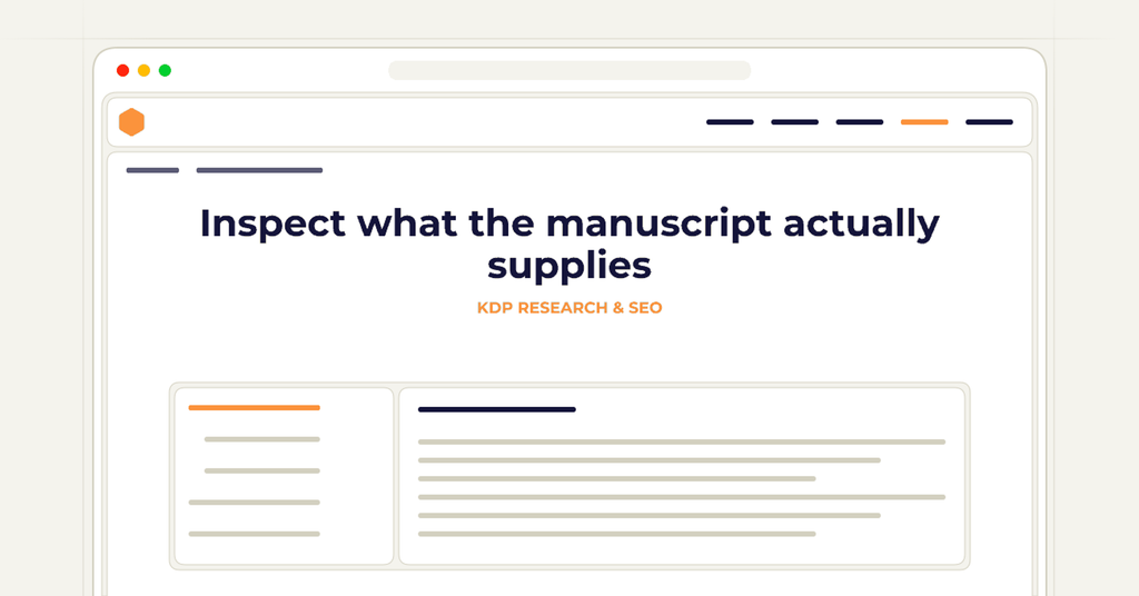 Symbolic publishing workflow for inspect what the manuscript actually supplies