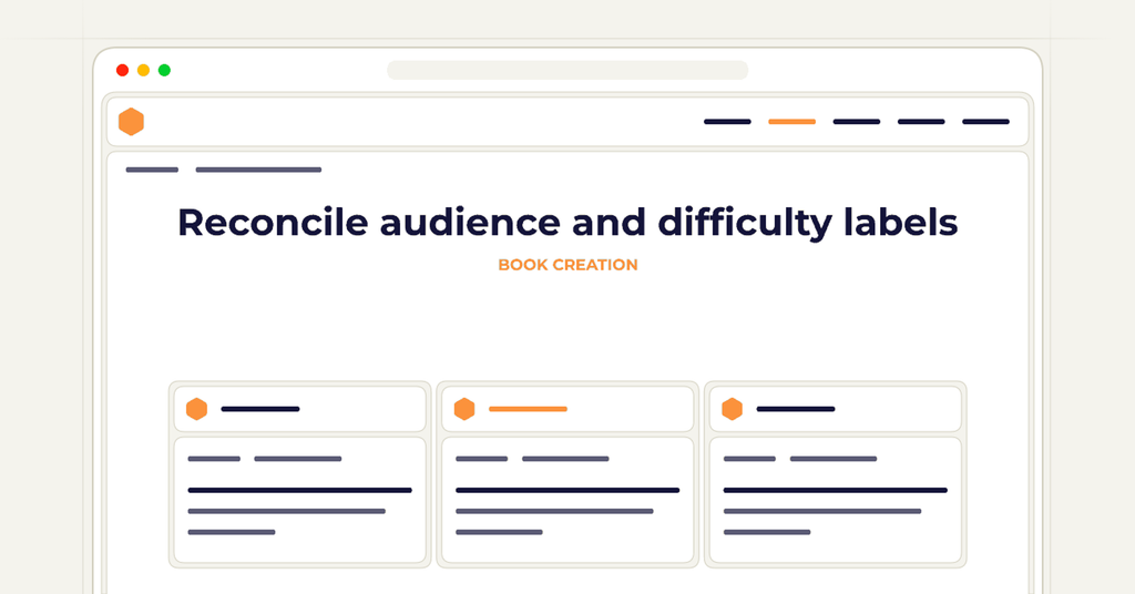 Symbolic review checklist for reconcile audience and difficulty labels