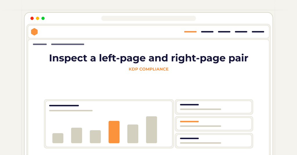 Symbolic publishing workflow for inspect a left-page and right-page pair