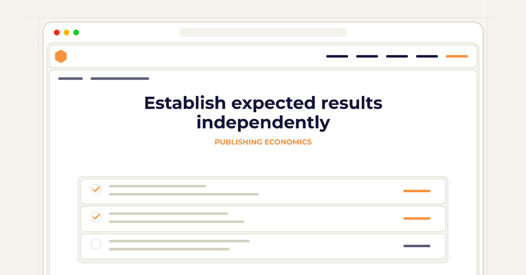 Symbolic review checklist for establish expected results independently