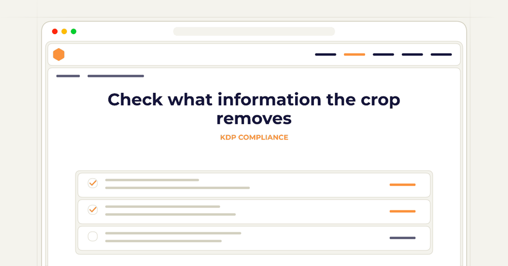 Symbolic publishing workflow for check what information the crop removes