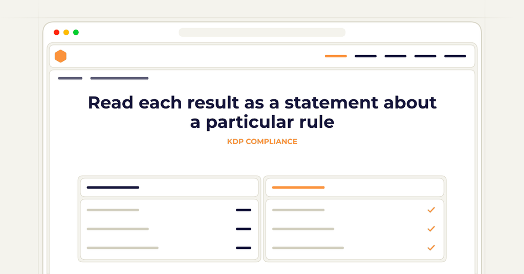 Symbolic publishing workflow for read each result as a statement about a particular rule