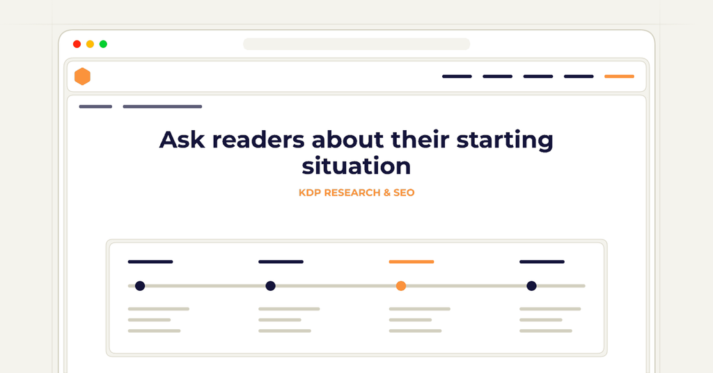 Symbolic review checklist for ask readers about their starting situation