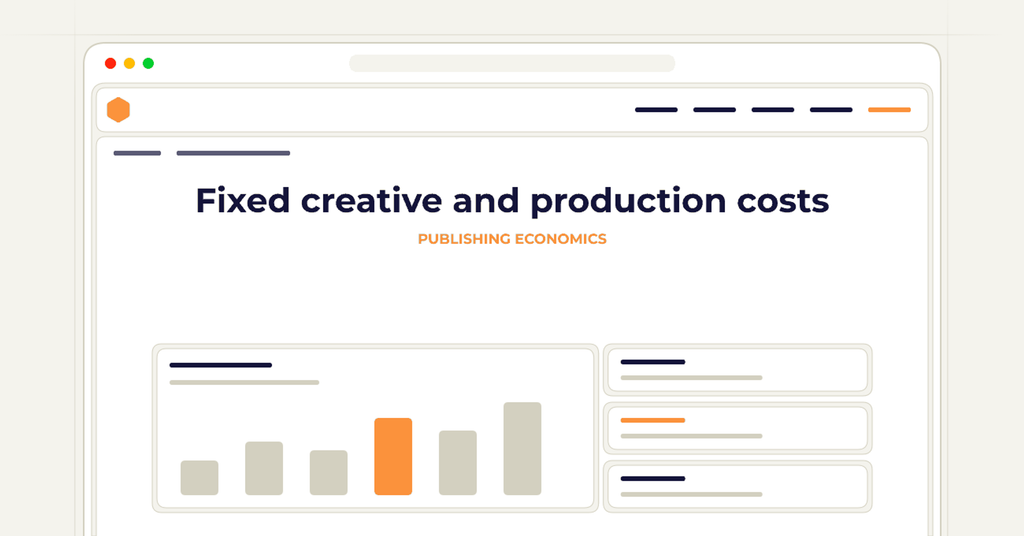 Symbolic publishing workflow for fixed creative and production costs