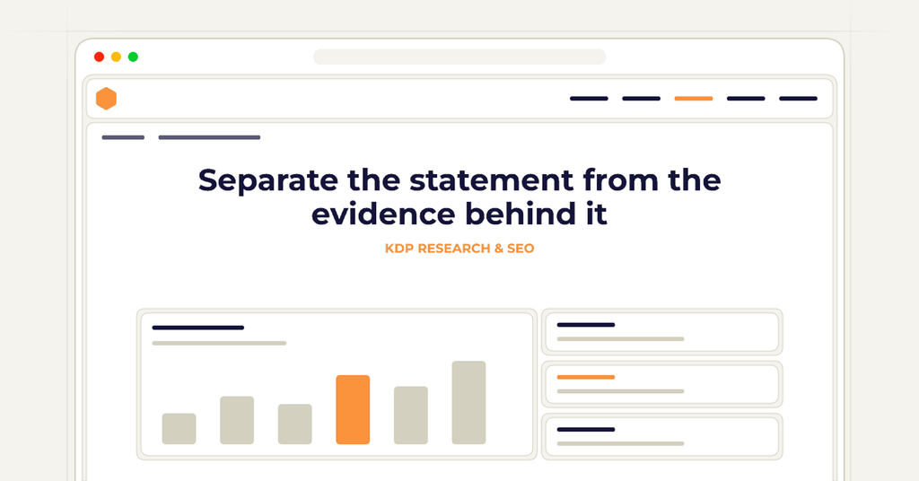 Symbolic publishing workflow for separate the statement from the evidence behind it