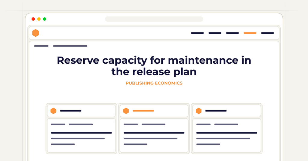 Symbolic review checklist for reserve capacity for maintenance in the release plan