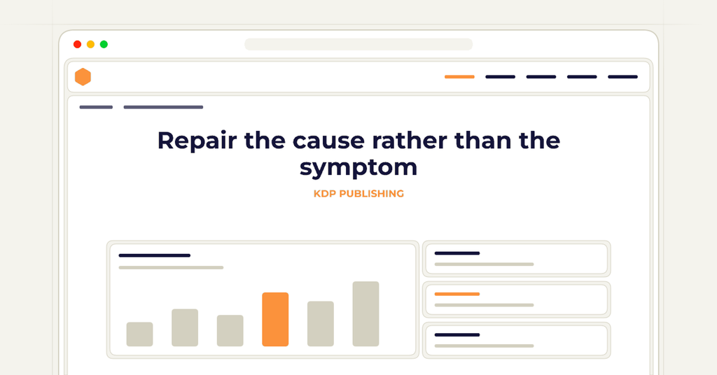 Symbolic review checklist for repair the cause rather than the symptom