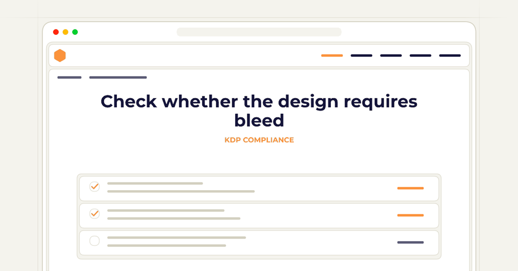 Symbolic publishing workflow for check whether the design requires bleed