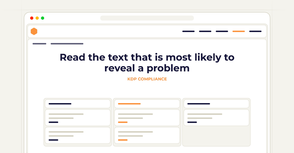 Symbolic review checklist for read the text that is most likely to reveal a problem