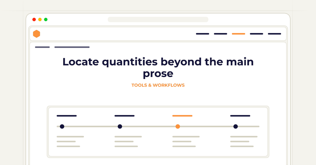 Symbolic publishing workflow for locate quantities beyond the main prose