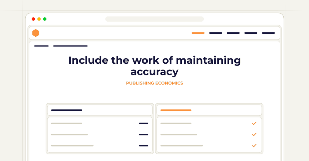 Symbolic review checklist for include the work of maintaining accuracy