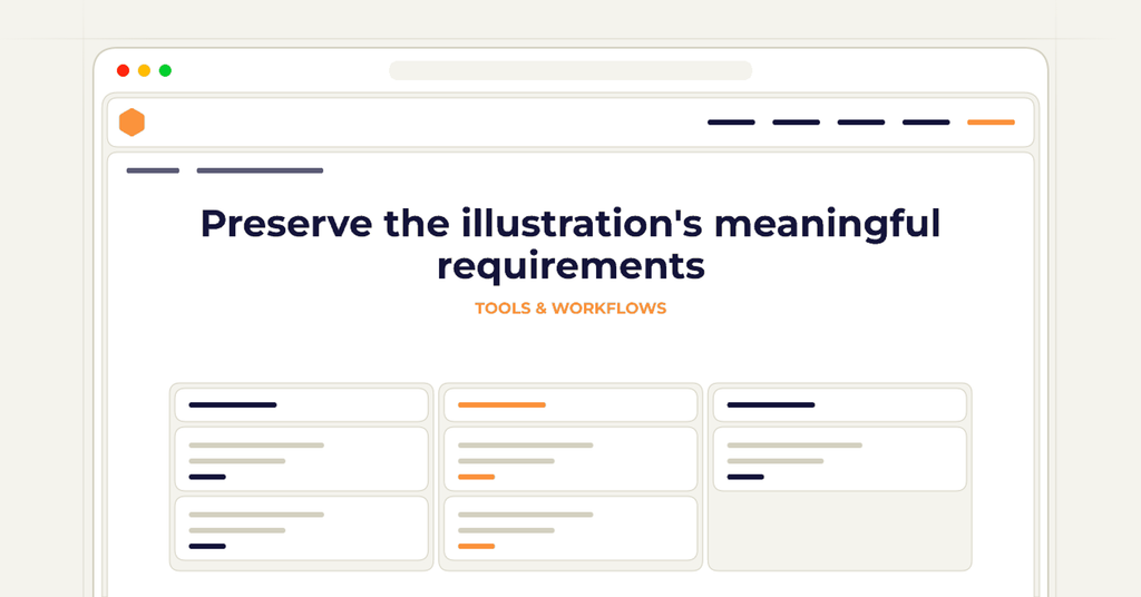 Symbolic review checklist for preserve the illustration's meaningful requirements