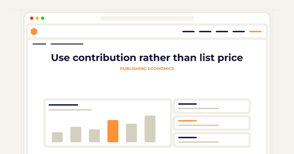 Symbolic review checklist for use contribution rather than list price
