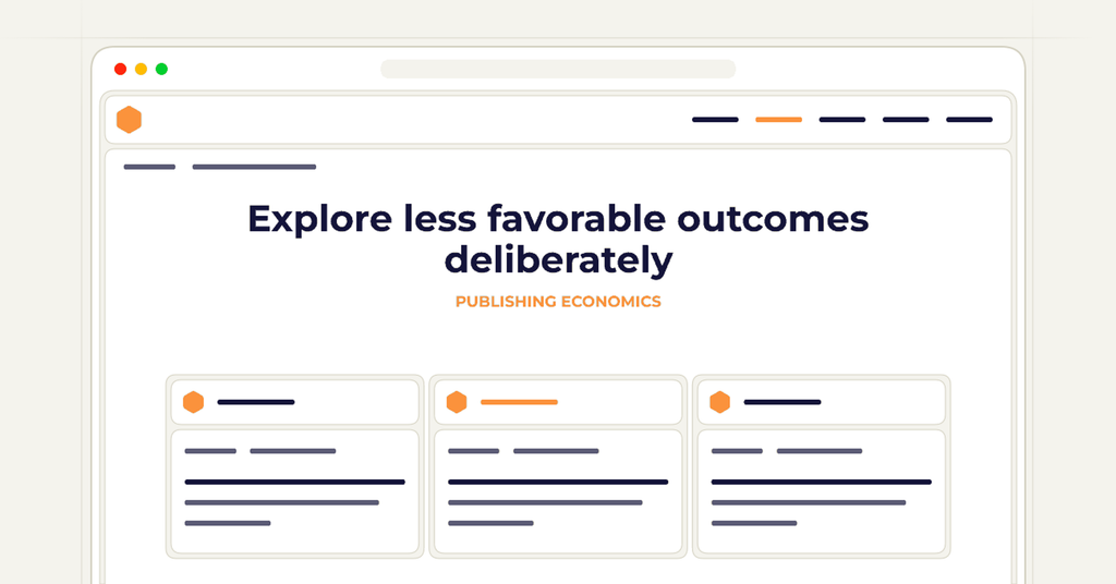 Symbolic review checklist for explore less favorable outcomes deliberately
