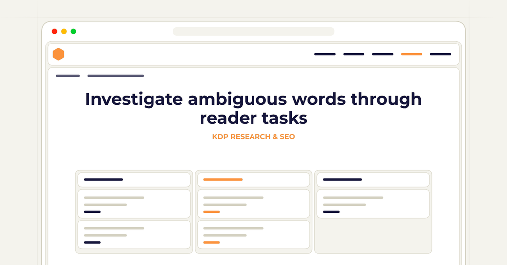 Symbolic review checklist for investigate ambiguous words through reader tasks