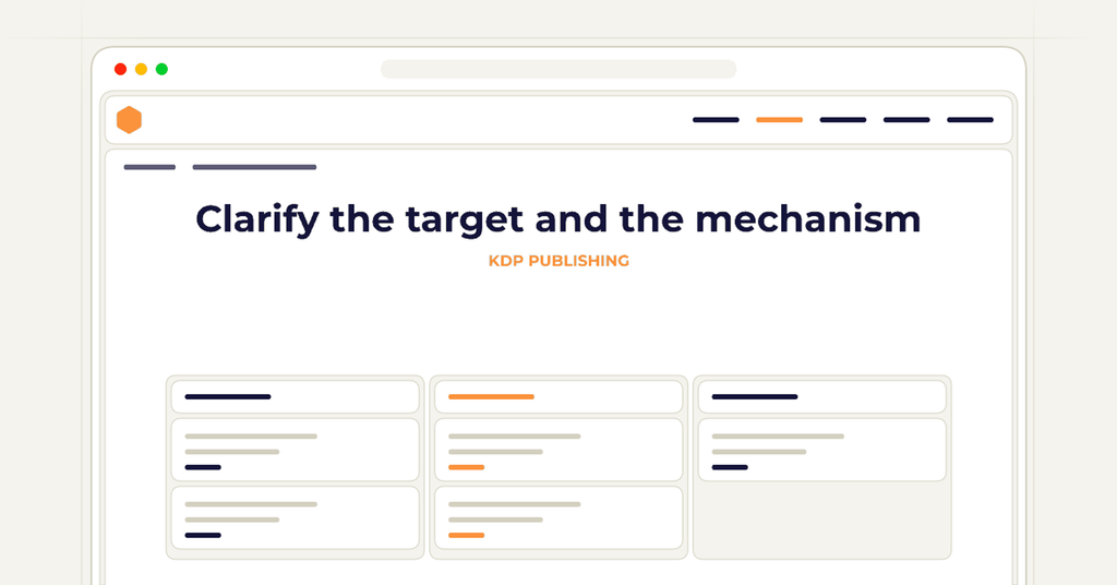Symbolic publishing workflow for clarify the target and the mechanism