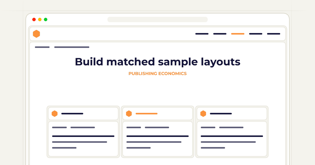 Symbolic publishing workflow for build matched sample layouts
