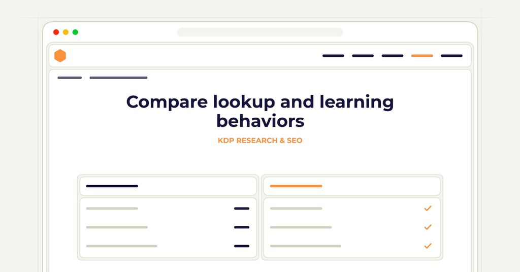 Symbolic publishing workflow for compare lookup and learning behaviors