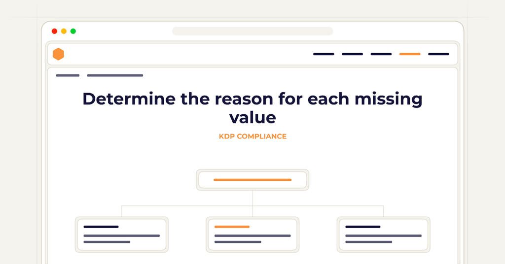 Symbolic publishing workflow for determine the reason for each missing value