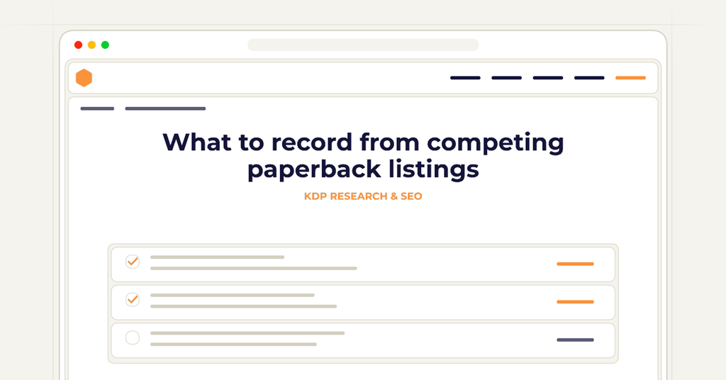 Symbolic publishing workflow for what to record from competing paperback listings