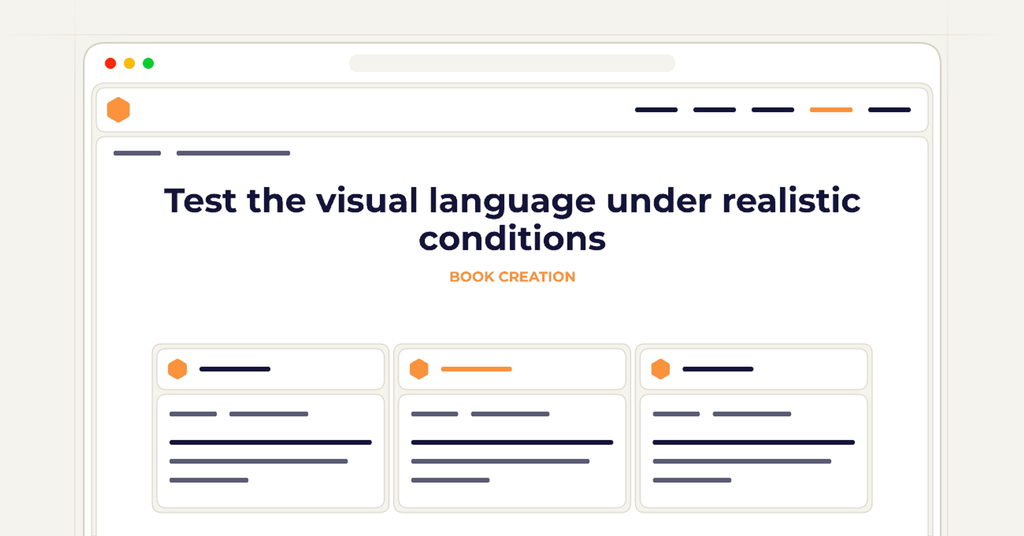 Symbolic review checklist for test the visual language under realistic conditions