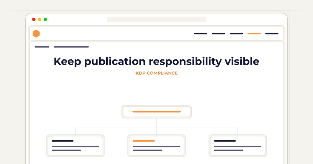 Symbolic review checklist for keep publication responsibility visible