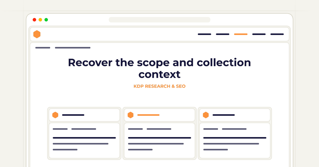 Symbolic publishing workflow for recover the scope and collection context