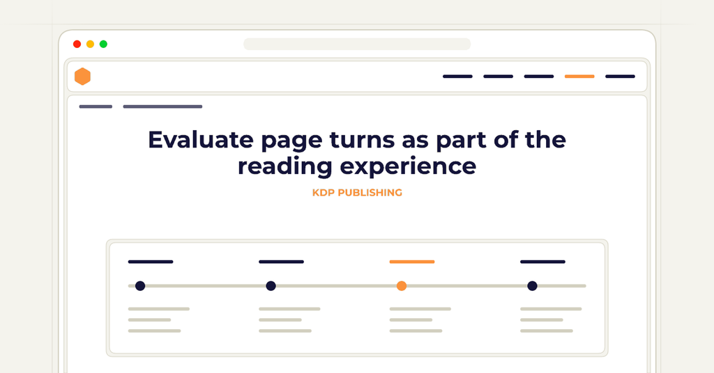 Symbolic review checklist for evaluate page turns as part of the reading experience
