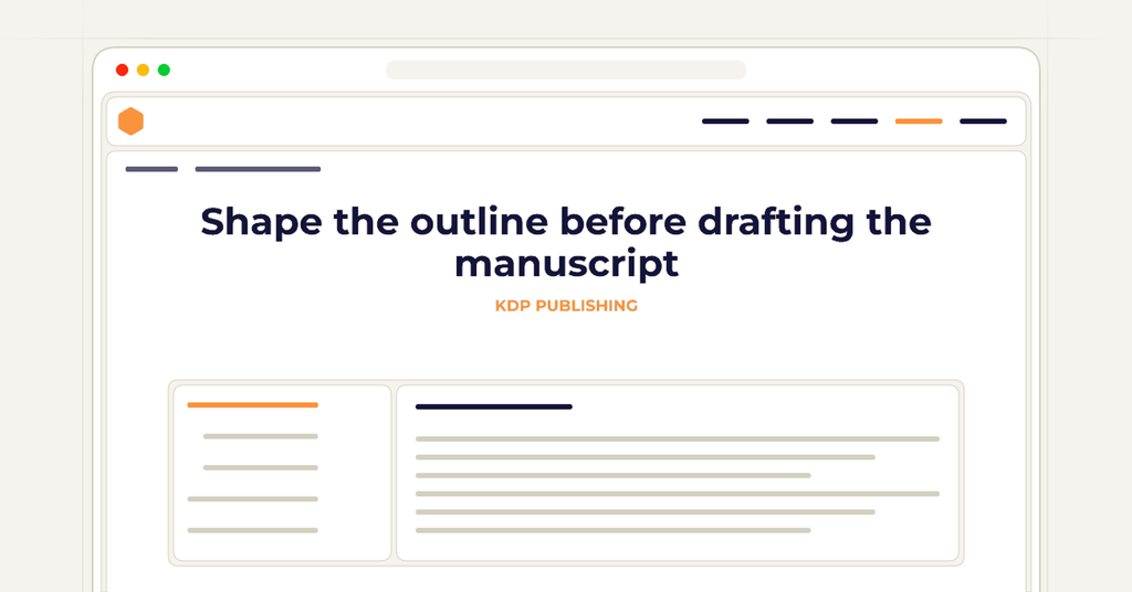 Symbolic publishing workflow for shape the outline before drafting the manuscript
