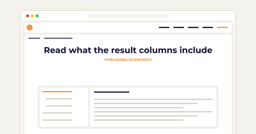 Symbolic publishing workflow for read what the result columns include