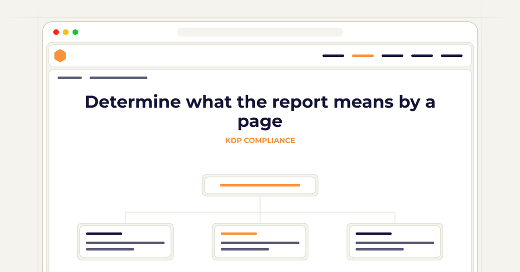 Symbolic publishing workflow for determine what the report means by a page