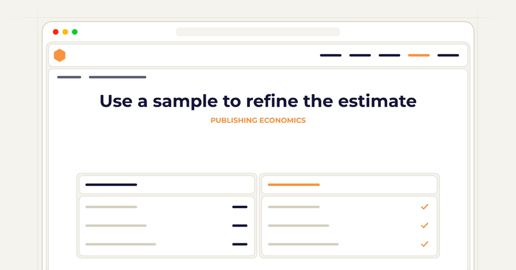 Symbolic review checklist for use a sample to refine the estimate