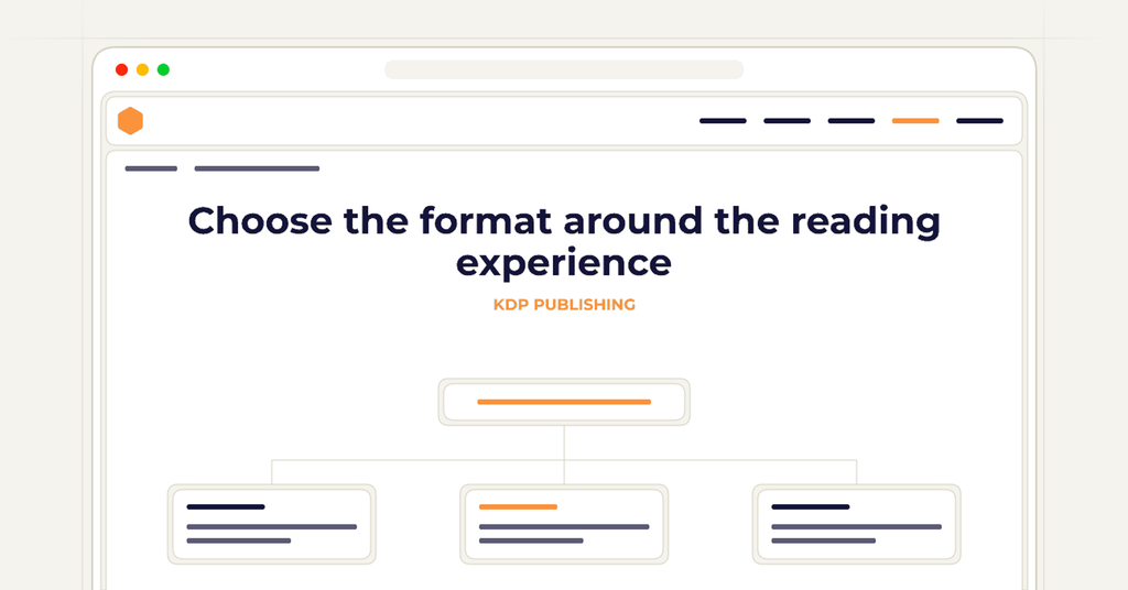 Symbolic publishing workflow for choose the format around the reading experience