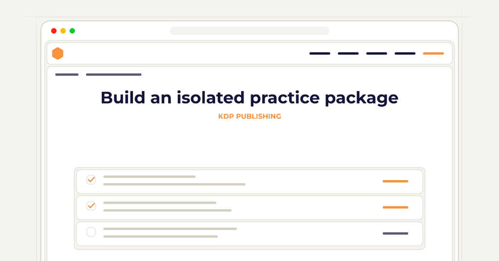 Symbolic publishing workflow for build an isolated practice package
