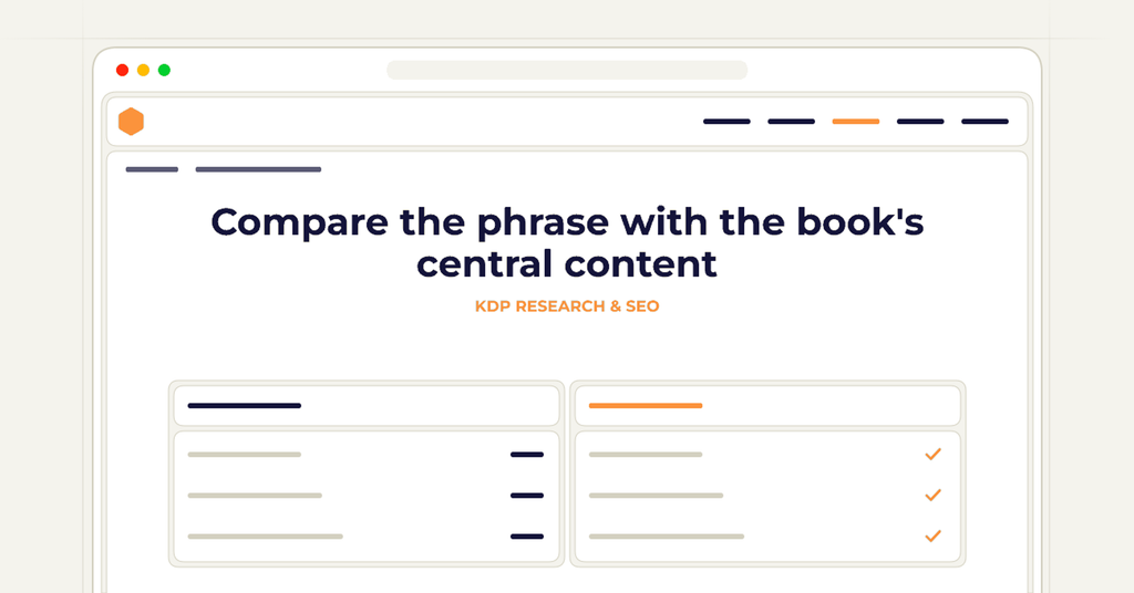 Symbolic review checklist for compare the phrase with the book's central content