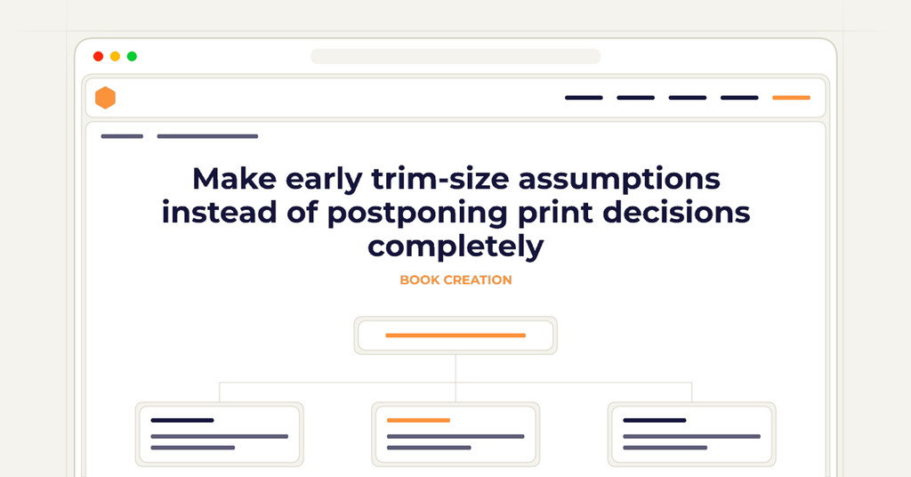 Symbolic review checklist for make early trim-size assumptions instead of postponing print decisions completely