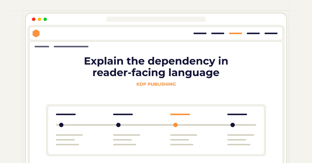 Symbolic review checklist for explain the dependency in reader-facing language